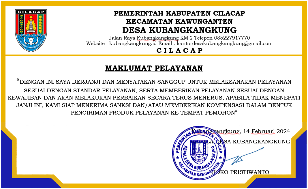 Maklumat Pelayanan